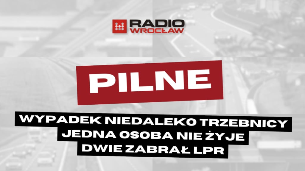Tragiczny wypadek w powiecie trzebnickim. Jedna osoba nie żyje, dwie zabrał LPR