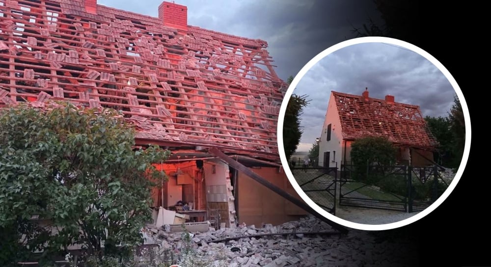 Ogromne zniszczenia po wybuchu butli z gazem w domu jednorodzinnym. Jedna osoba została poszkodowana