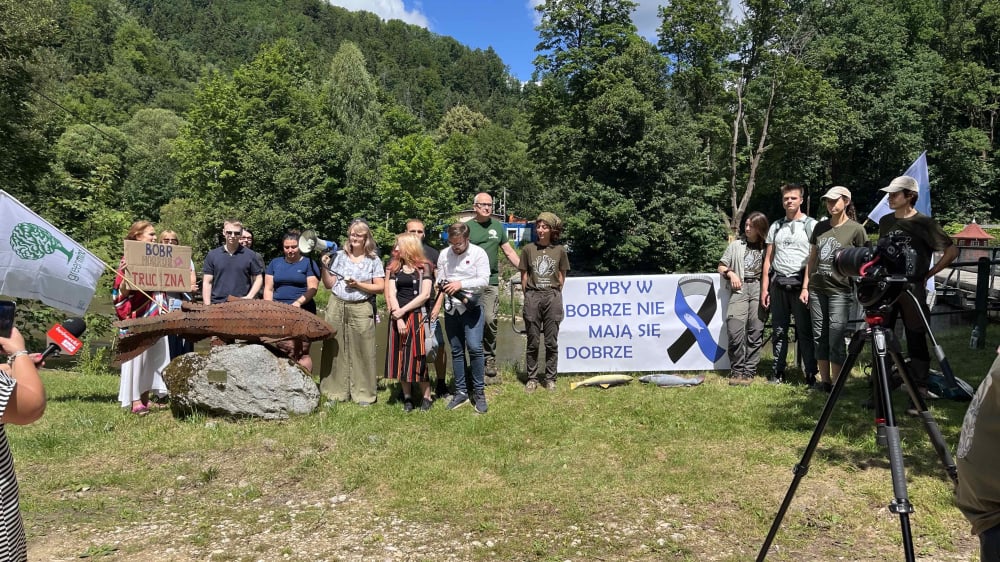 Chcą rozliczyć odpowiedzialnych za ekologiczną tragedię. Pokojowa pikieta przy Zaporze Pilchowickiej