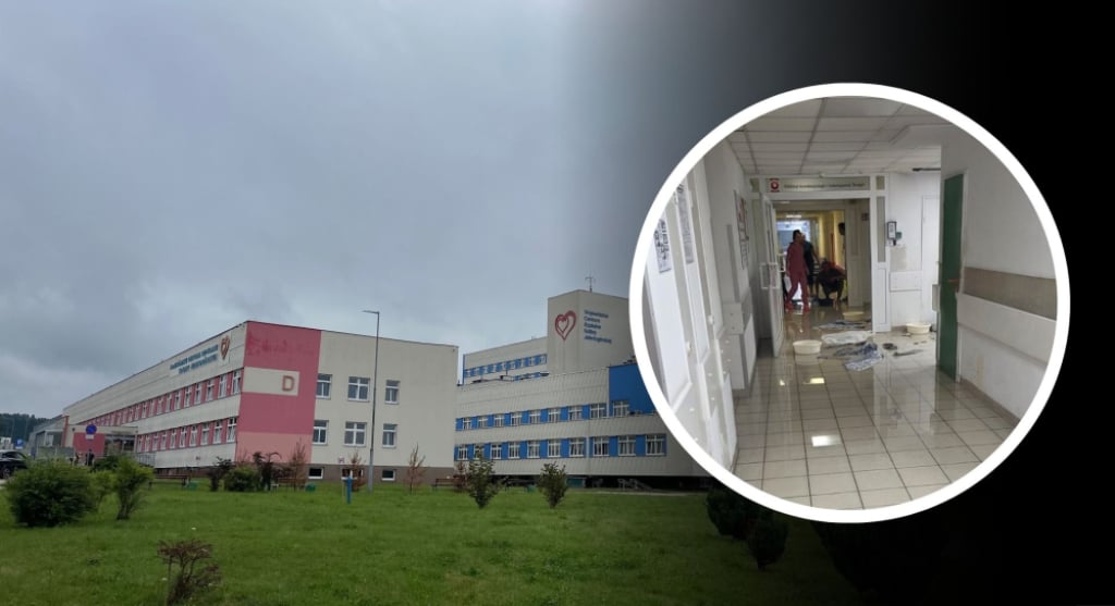 Awaria prądu na OIOM-ie w Jeleniej Górze po nawałnicy. "Woda lała się przez szachty"