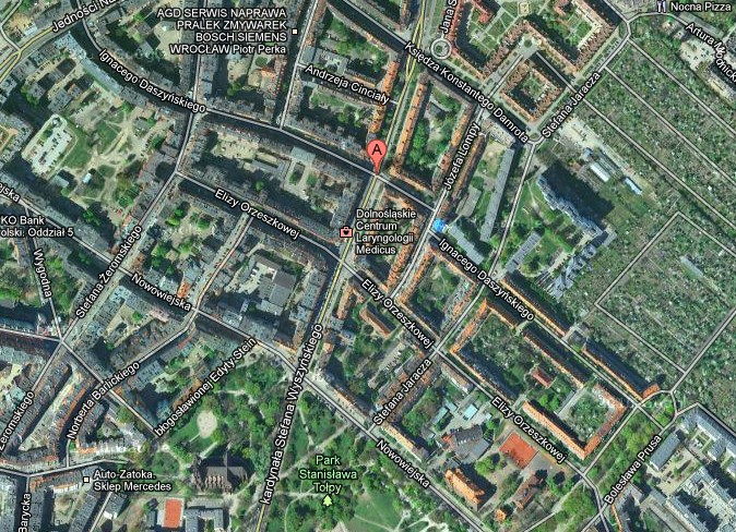 Daszyńskiego tylko w jednym kierunku - fot. Google Maps