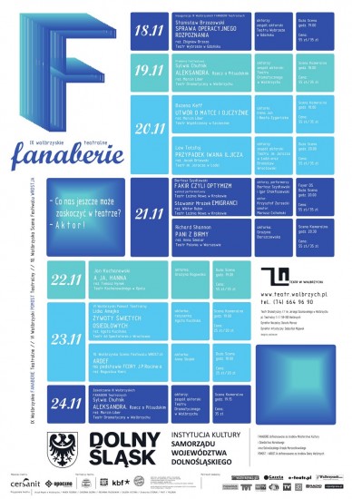 Fanaberie Teatralne już od piątku w Wałbrzychu -