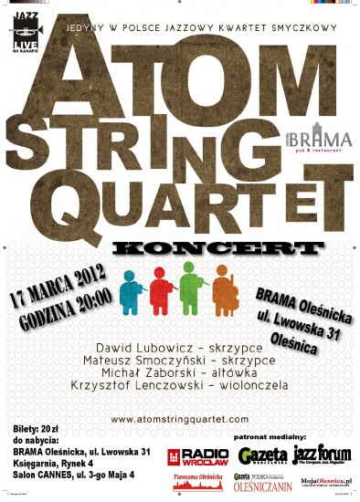 Koncert Atom String Quartet -