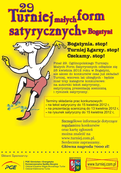 XIX. Ogólnopolski Turniej Małych Form Satyrycznych Bogatynia 2012  - 