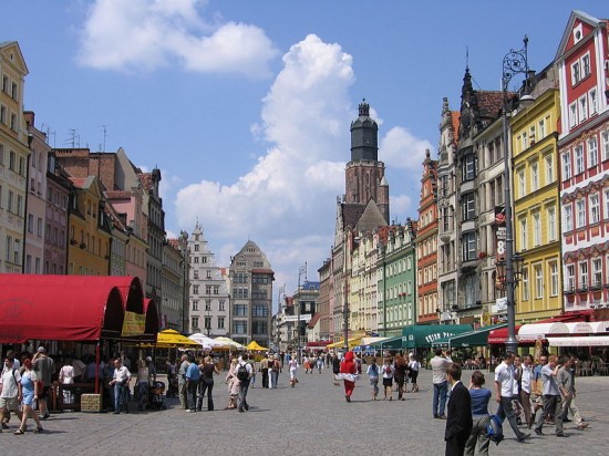 Powódź na wrocławskim Rynku - Fot. Wikipedia