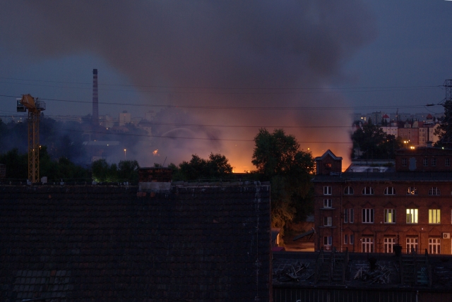Pożar magazynów przy ul. Piłsudskiego - 5