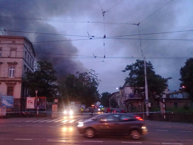 Pożar magazynów przy ul. Piłsudskiego - 6