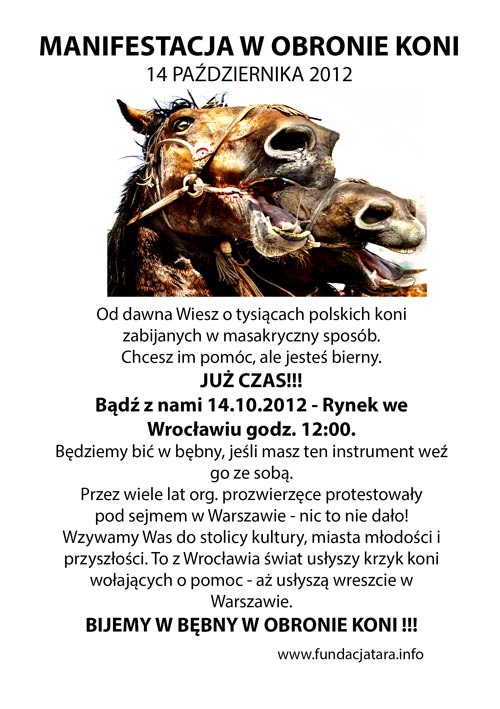 Protestowali przeciwko rzezi koni - 
