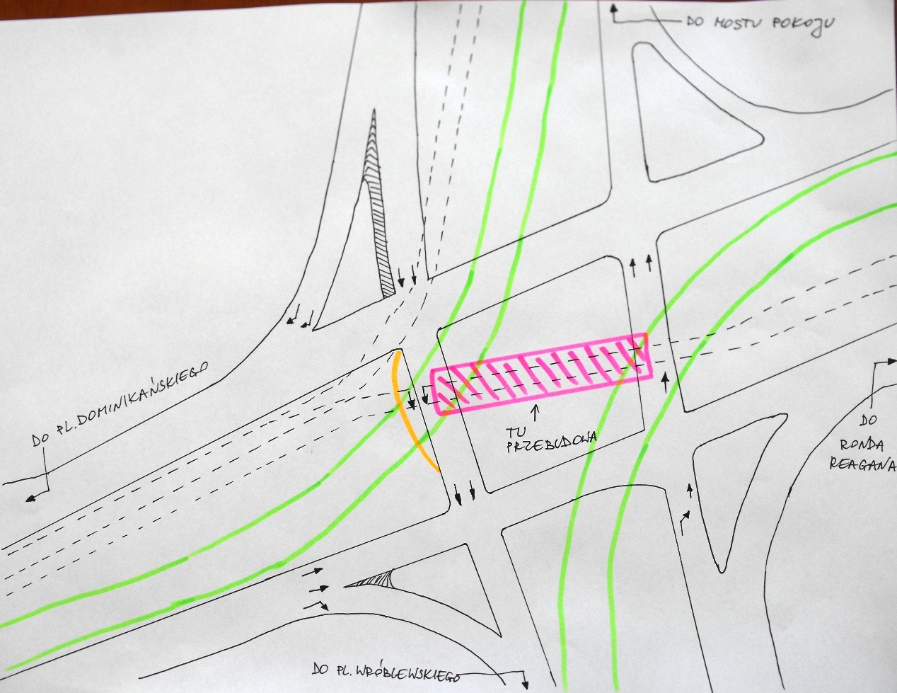 Wrocław: remont na pl. Społecznym (Mapka) - Mapka przesłana przez ZDiUM