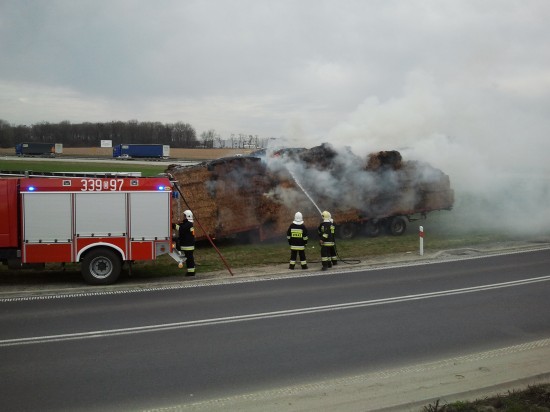 Pożar na autostradzie (ZOBACZ) - fot. Kazimierz