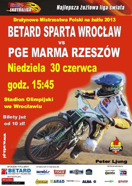 Betard Sparta Wrocław – PGE Marma Rzeszów -