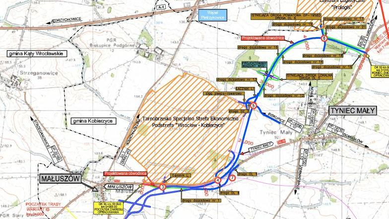 Tyniec i Wałbrzych doczekają się obwodnicy (Mapka) - Mapka: GDDKiA