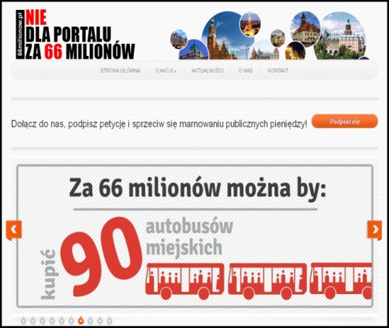Atak na platformę za 66 milionów - Strona internetowa 66milionow.pl