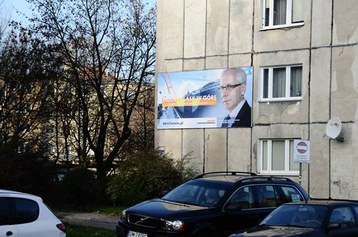 Obremski billboardem w Jurkowlańca - fot. Facebook