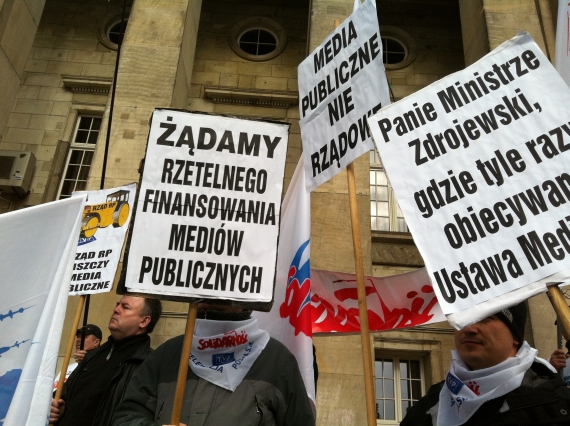 Protest  dziennikarzy TVP Wrocław - fot. Martyna Czerwińska