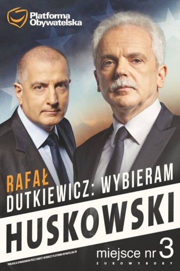 Dutkiewicz na plakacie Huskowskiego - Facebook