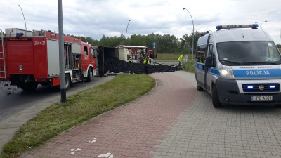 Wywrócona ciężarówka z węglem - 1