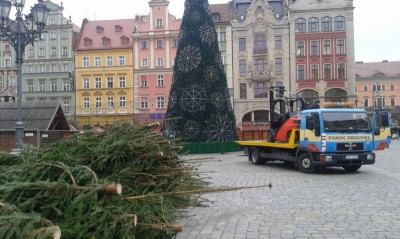 Wrocław: W Rynku stoi już choinka (ZOBACZ)