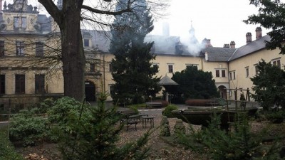 Pożar w zamku Kliczków (ZDJĘCIA, FILM) - 0