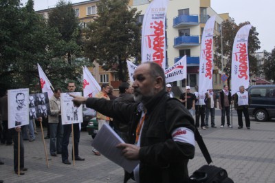 Pikieta górników z KGHM w Lubinie - 2