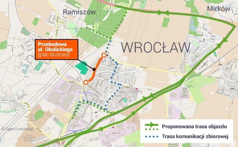 Zamykają ulicę Okulickiego i to co najmniej do końca roku -