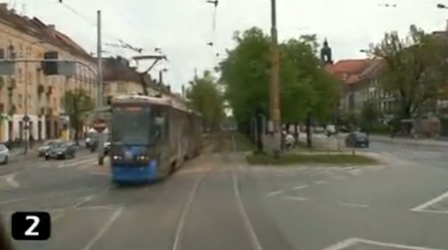 Zobacz jak wygląda Wrocław z perspektywy motorniczego (Filmy) - "Dwójka" na Krzykach (Kadr z filmu Piotra Herby - za YouTube)