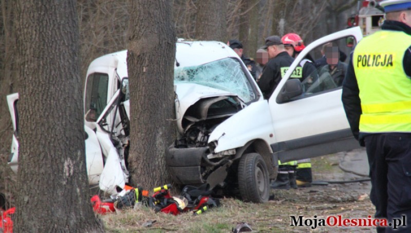 Śmiertelny wypadek koło Oleśnicy. Kierowca miał 2,6 promila - fot. mojaolesnica.pl