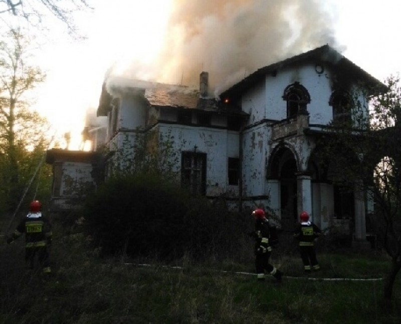 14-latek z kolegą dla zabawy podpalili zabytkowy pałac - fot. dolnośląska policja