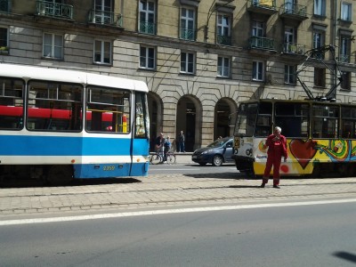 Wypadek dwóch tramwajów. 6 osób trafiło do szpitala - 0