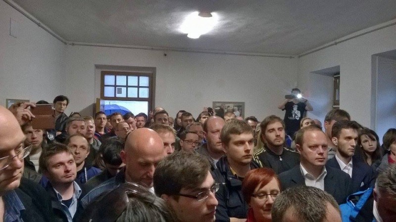 Wrocław: Tłumy na spotkaniu ruchu promującego JOW-y - fot. Sylwia Jurgiel (Radio Wrocław)