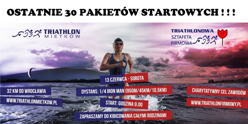 Triathlon Mietków – trenuj z nami, startuj z nami -