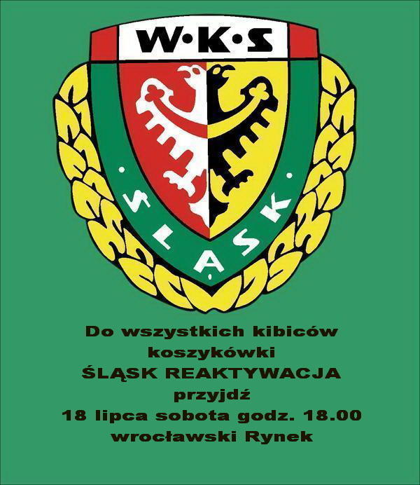 Chcą ratować koszykarski Śląsk Wrocław - 