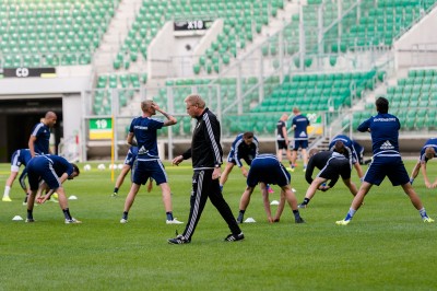 Piłkarze Śląska i IFK trenowali przed meczem eliminacji LE - 8