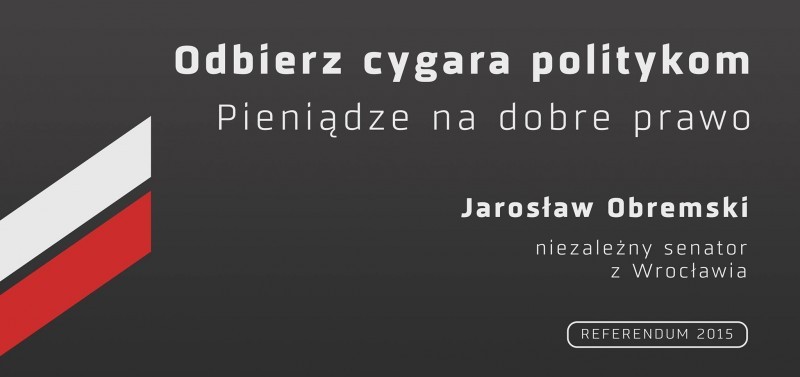 Senator Obremski: "Odbierz cygara politykom" - Źródło: Jarosław Obremski