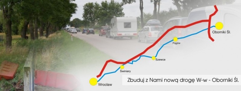 Oborniki Śląskie: Chcą nowej trasy i mają już projekt (SŁUCHAJ) - fot. nowatrasaobornicka.pl