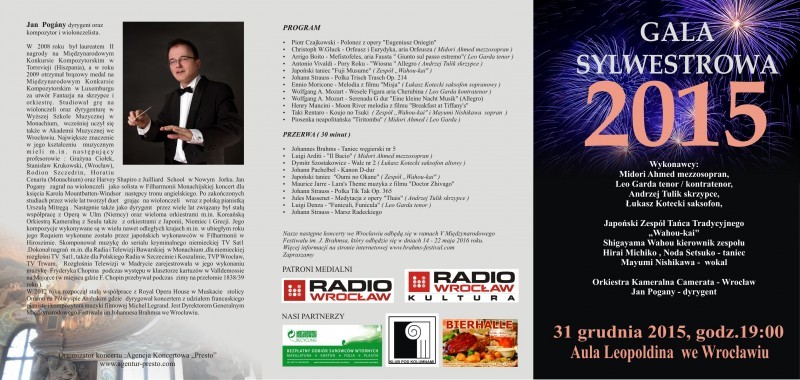 GALA SYLWESTROWA w Auli Leopoldina -
