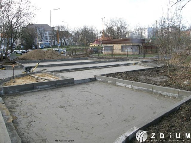 "Parkuj i jedź" przy Snycerskiej i Majchra prawie gotowe - fot. ZDiUM wczesny etap prac