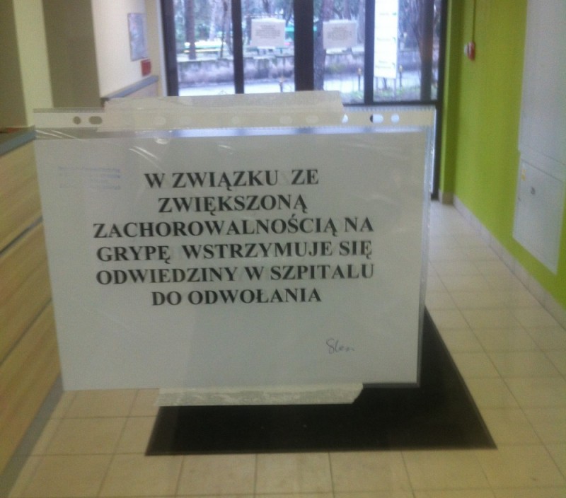 Kolejny wrocławski szpital wprowadza nadzwyczajne środki ostrożności z powodu grypy -