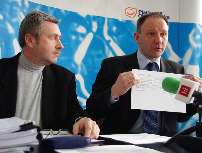 Polityczna wojna wokół stadionu na Euro cd. (Posłuchaj) - Leon Susmanek i Jacek Protasiewicz (Fot. Katarzyna Górowicz)