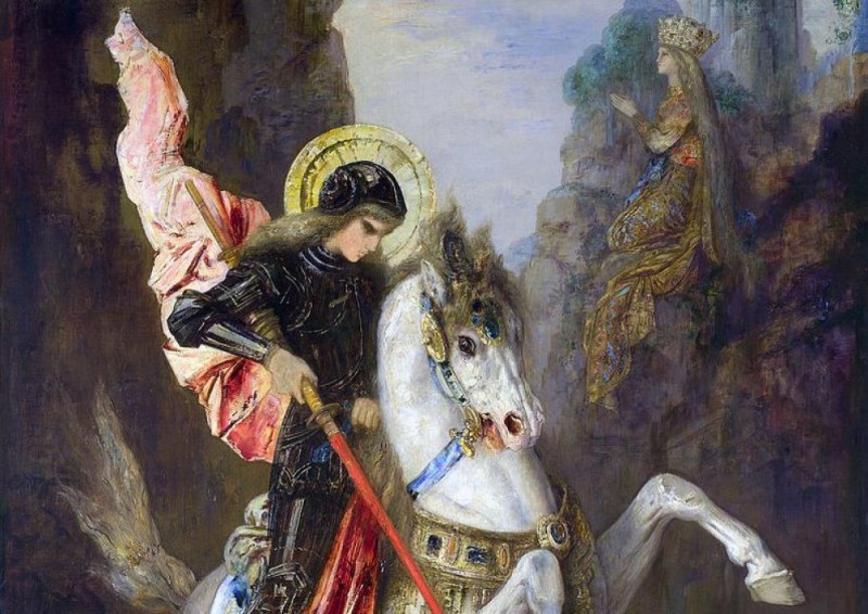 Święty Jerzy zostanie patronem Ziębic - Św. Jerzy i smok pędzla Gustave Moreau (żródło: Wikipedia)
