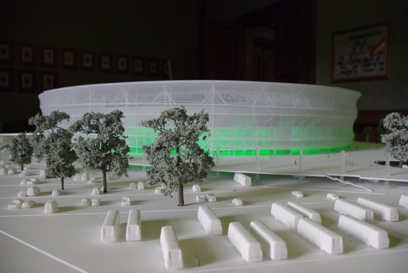 Kiedy będzie stadion na Euro?  - Makieta stadionu na Maślicach / fot. Katarzyna Górowicz