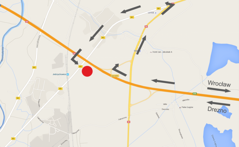 Ćwiczenia służb na A4 w Jędrzychowicach (MAPA) -