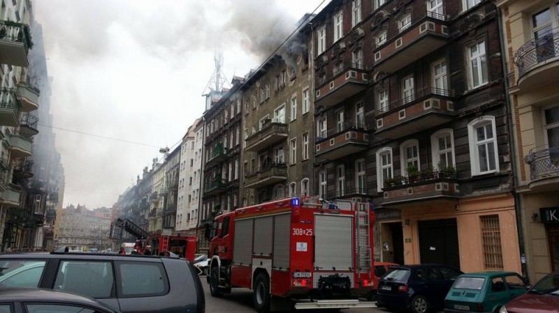 Wrocław: Pożar przy ul. Kluczborskiej [FOTO] - Zdjęcia: Michał Borkowski