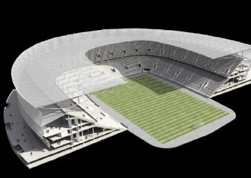 Komplikuje się sprawa budowy wrocławskiego stadionu na Euro 2012 - (Wizualizacja za stroną www.wroclaw.pl)