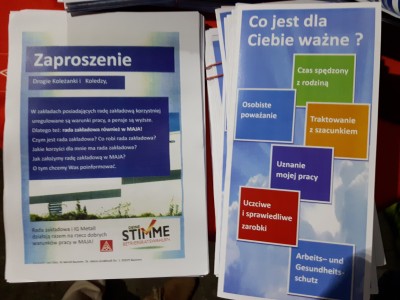Polsko - niemiecki protest związkowców z fabryki mebli - 1