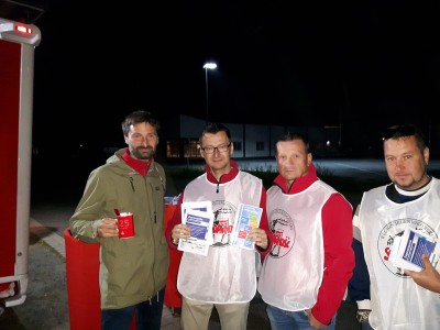 Polsko - niemiecki protest związkowców z fabryki mebli - 2