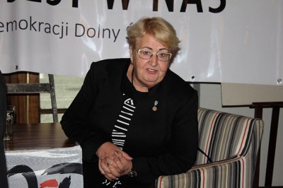 Henryka Krzywonos-Strycharska spotkała się z mieszkańcami Legnicy