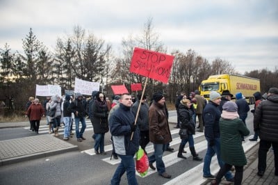 Protest w Środzie Śląskiej. Mieszkańcy nie chcą inwestycji - 0
