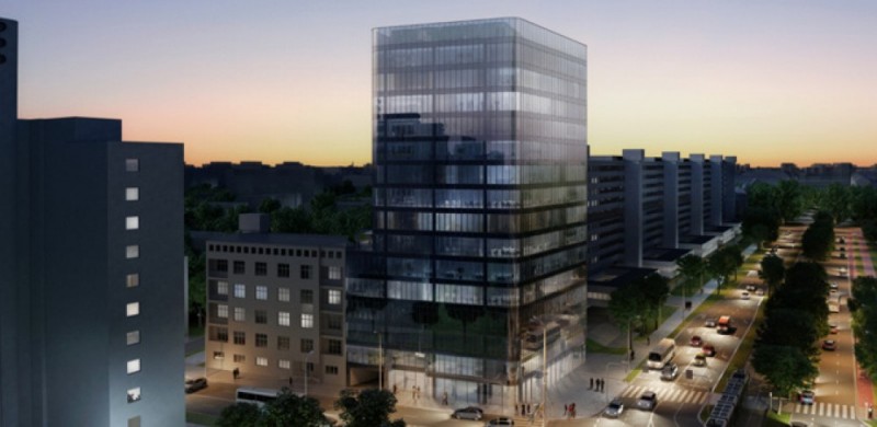 Naprzeciwko Sky Tower powstanie najwyższy we Wrocławiu biurowiec - fot. wizualizacje inwestora