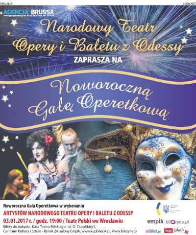 Noworoczna Gala Operetkowa w wykonaniu Artystów Narodowego Teatru Opery i Baletu z Odessy - 0